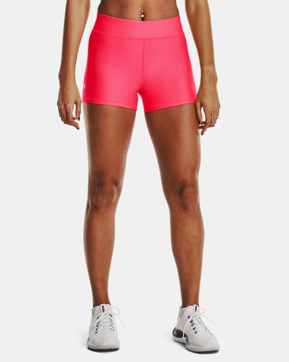 Shorts HeatGear® de Tiro Medio para Mujer, Pink, pdpMainDesktop image number 0